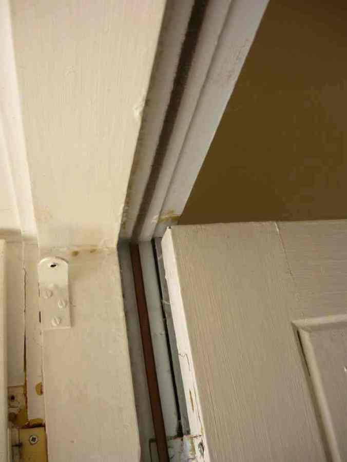 rubber strip added to door frame