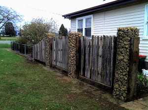 The finished old new fence